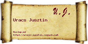Uracs Jusztin névjegykártya